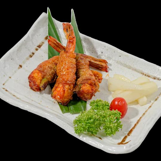 Ba Rọi Cuộn Tôm Sốt Teriyaki